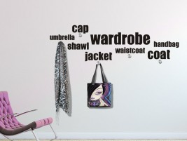 Wandtattoo Garderobe Wordcloud