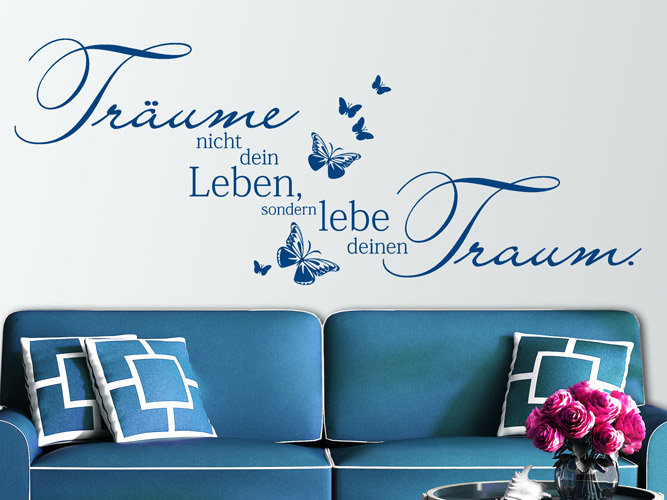 Wandtattoo Träume nicht sondern Lebe bei homesticker.de