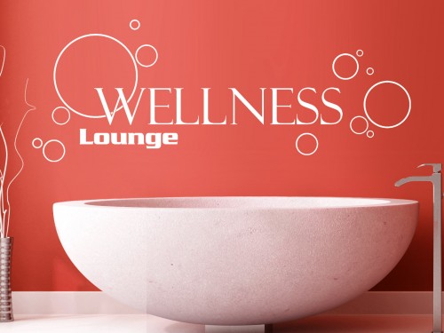 Wandtattoo Wellness Lounge mit Seifenblasen
