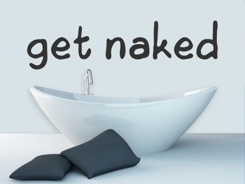 Wandtattoo Get naked