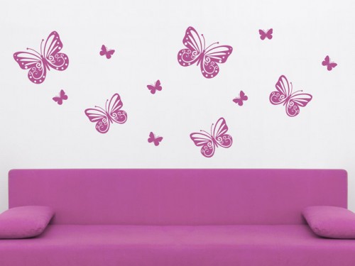Wandtattoo Schmetterlinge Set