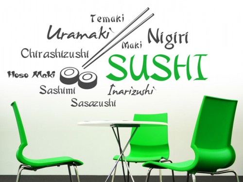 Wandtattoo Sushi