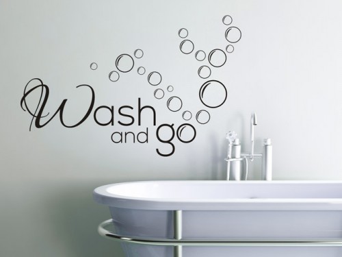 Wandtattoo Wash and go