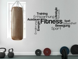 Wandtattoo Fitness Worte