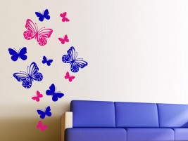 Wandtattoo Hübsche Schmetterlinge in 2 Farben