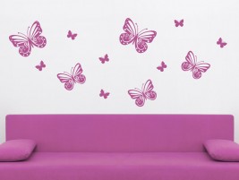 Wandtattoo Set Schmetterlingsschwarm