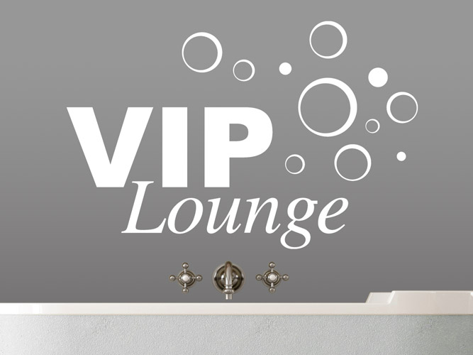 Wandtattoo VIP Lounge mit Seifenblasen
