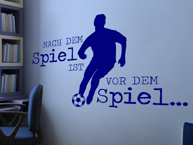Wandtattoo Fußball Nach dem Spiel ist vor dem Spiel bei Homesticker.de