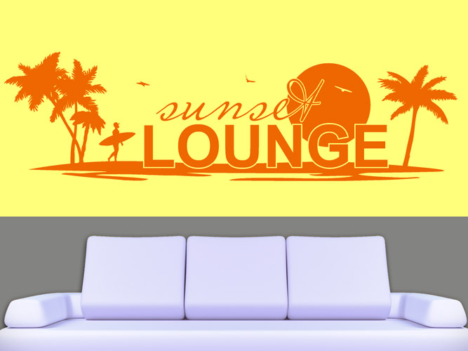 Wandtattoo Surferparadies Sunset Lounge